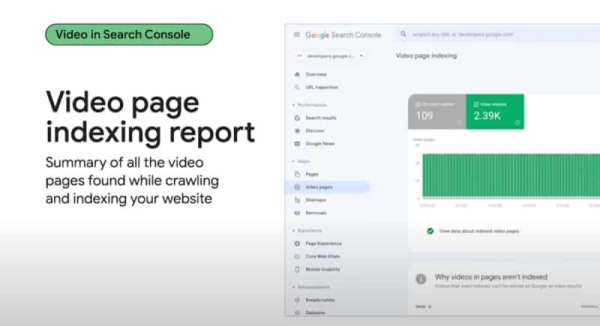 Google запустит отчет об индексации страниц с видео в Search Console