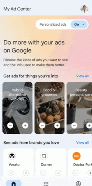 Google запустил новый инструмент для управления рекламными предпочтениями — My Ad Center
Google запустил новый инструмент для управления рекламными предпочтениями — My Ad Center