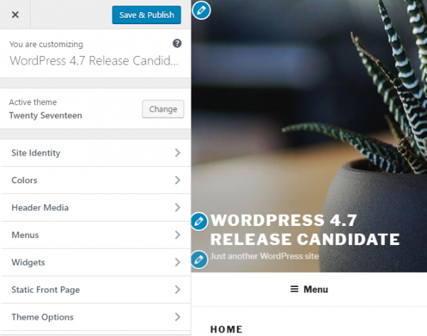 Выполняем настройку WordPress-темы Twenty Seventeen