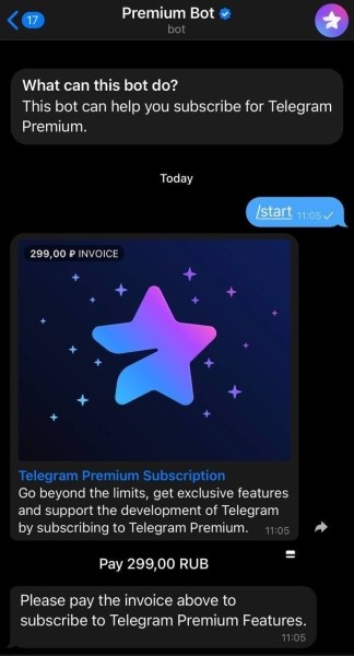 Telegram снизил стоимость подписки при покупке через бота
         
            Telegram снизил стоимость подписки при покупке через бота