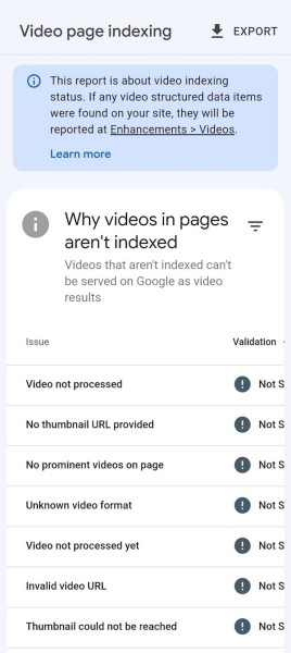 В Google Search Console появился отчет об индексации страниц с видеоконтентом
В Google Search Console появился отчет об индексации страниц с видеоконтентом