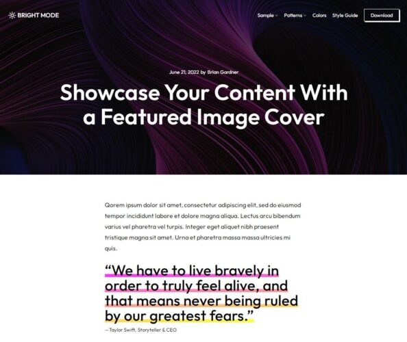 Bright Mode: новая блочная тема с яркими цветами, паттернами и кастомными блочными стилями Bright Mode: новая блочная тема с яркими цветами, паттернами и кастомными блочными стилями