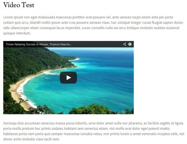 Как сделать видео по центру в WordPress