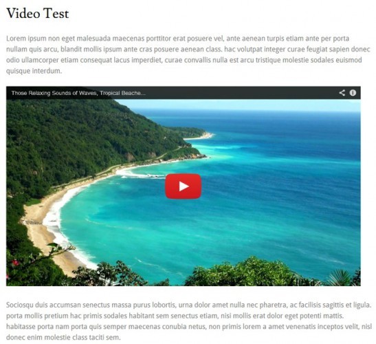 Как сделать видео по центру в WordPress