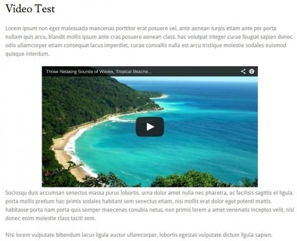 Как сделать видео по центру в WordPress