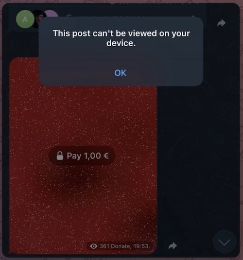 
            Telegram отключил платные посты на iOS-устройствах
        