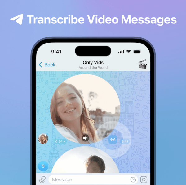 
            В Telegram появилась функция расшифровки видеосообщений
        