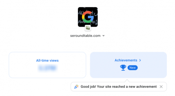 В Google Search Console Insights появился новый раздел «Достижения»