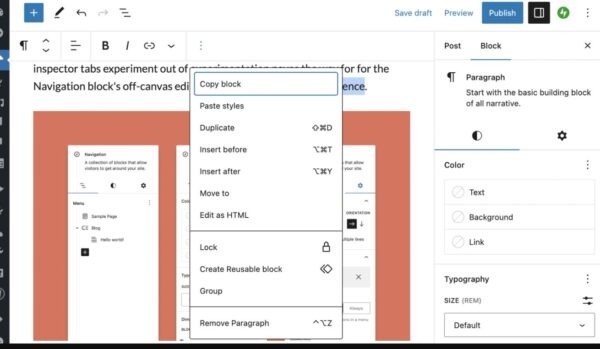 Вышел Gutenberg 15.0 с поддержкой прилепленных блоков и новой опцией Paste Styles