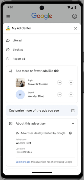 
            Google объявил о запуске Центра прозрачности рекламы
        
