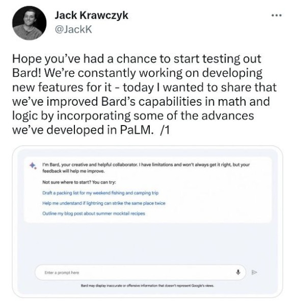 Google обновил сервис Bard