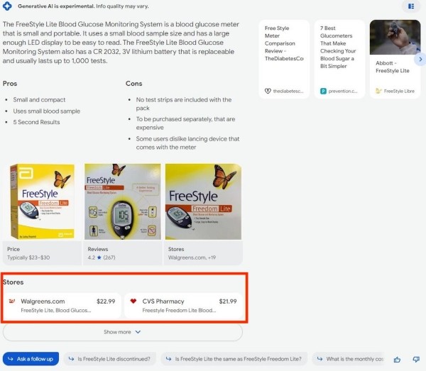 
            Google SGE изучил ассортимент локальных магазинов
        
