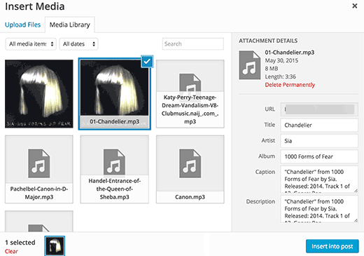 Добавление аудио файлов и создание плейлистов в WordPress