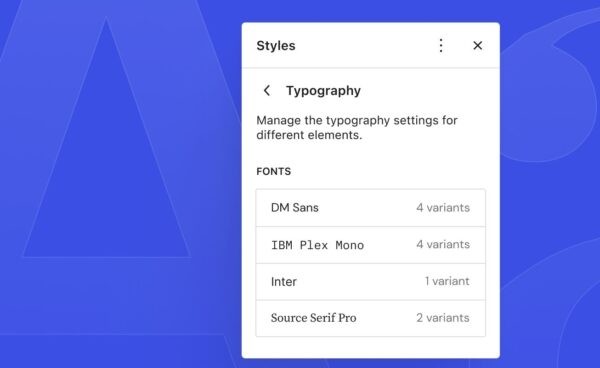 В Gutenberg 16.7 появилось управление шрифтами В Gutenberg 16.7 появилось управление шрифтами