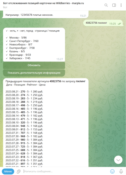 8 сервисов + 3 Telegram-бота для отслеживания позиций на Wildberries. Подборка