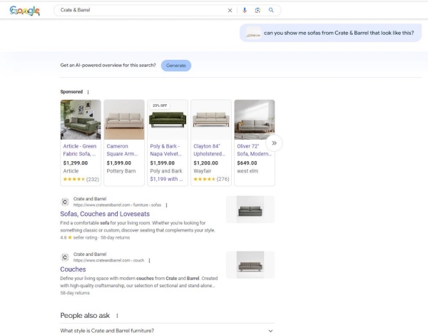 Google SGE тестирует поиск с помощью изображений
         
            Google SGE тестирует поиск с помощью изображений